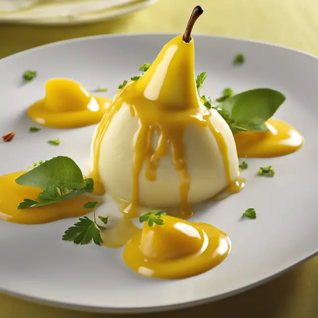 Foto de Pear with Mango Sauce