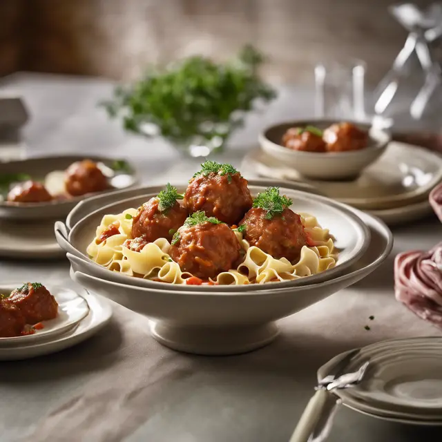 Foto de Farfalle with Tuna Meatball