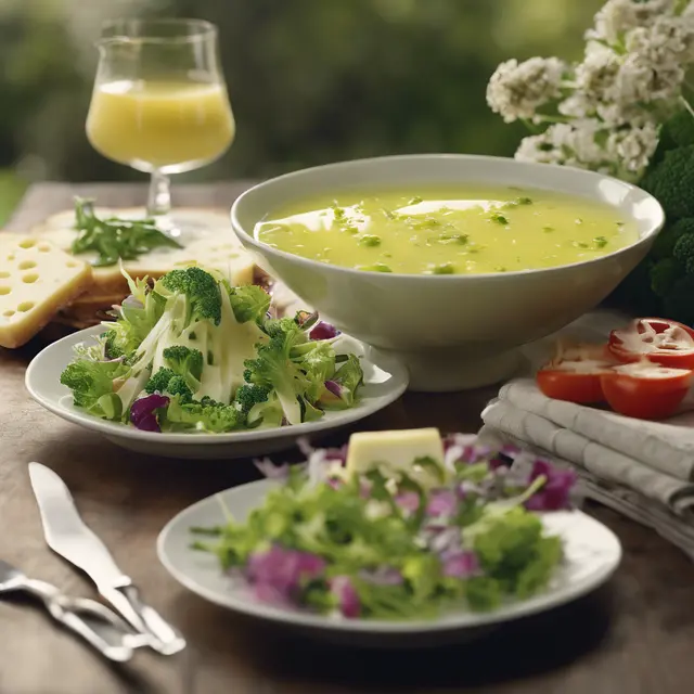 Foto de Flower Broth and Swiss Cheese Salad