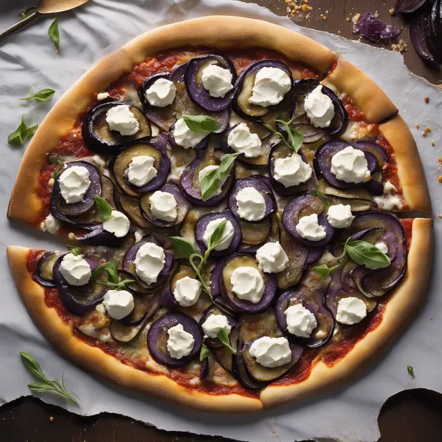 Foto de Eggplant and Cottage Cheese Pizza