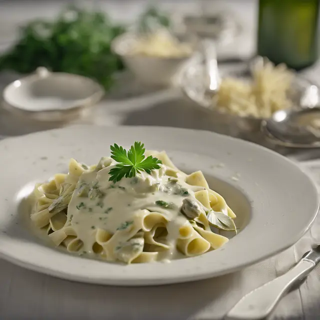 Foto de Pasta with Artichoke Cream Sauce