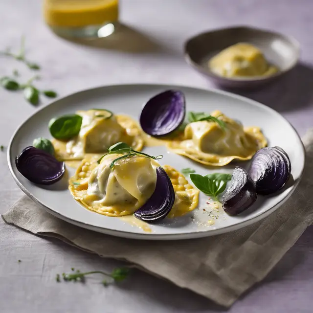 Foto de Ravioli with Yogurt and Mustard Sauce