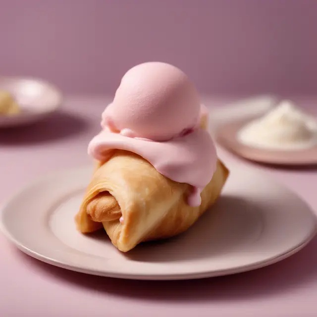 Foto de Crescent Rolls with Rosewater Ice Cream