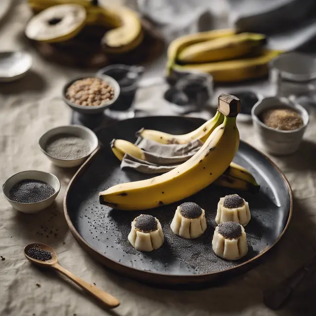 Foto de Banana with Black Sesame Seeds in Packages