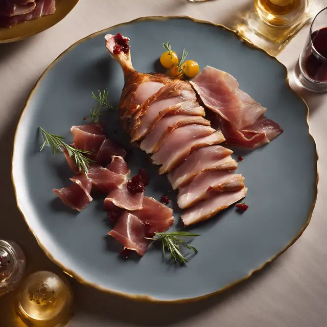 Foto de Roasted Duck with Prosciutto (Roasted Duck with Cured Prosciutto )