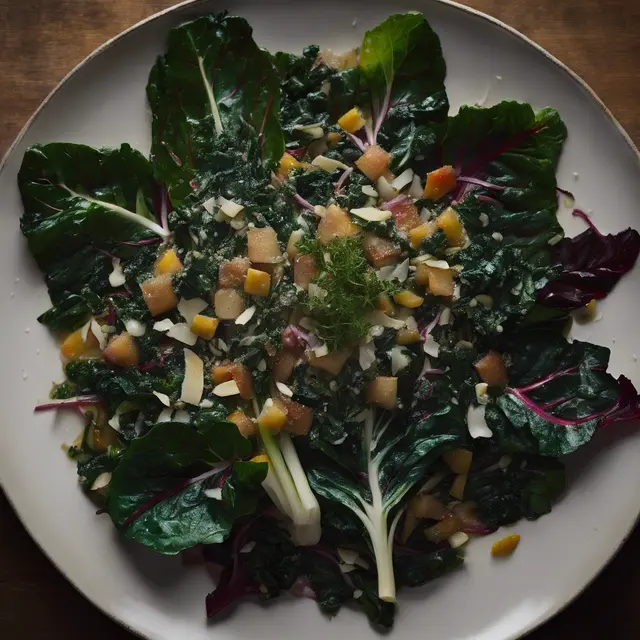 Foto de Swiss Chard with Garlic and Thyme (Talo de acelga com alho e salsinha)