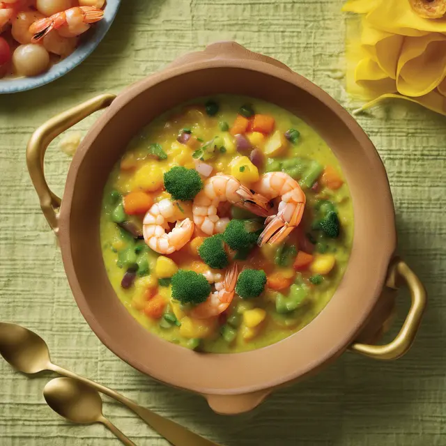 Foto de Green Grits and Shrimp Stew