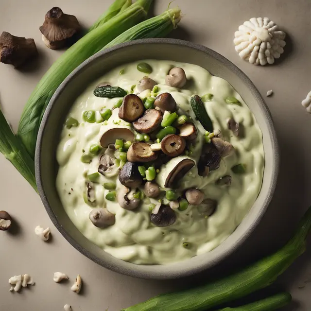 Foto de Green Corn Cream with Okra and Shiitake Mushrooms