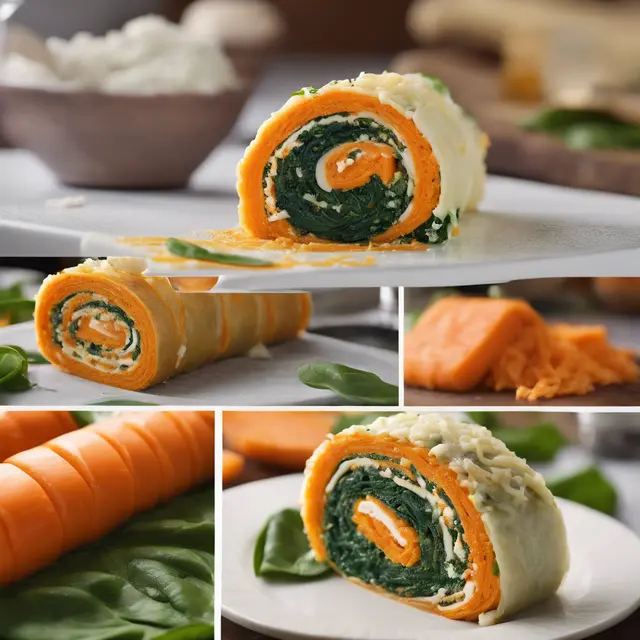 Foto de Carrot Roll with Spinach Filling