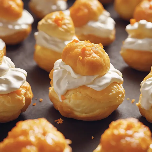 Foto de Cream Puffs with Cream and Papaya Filling