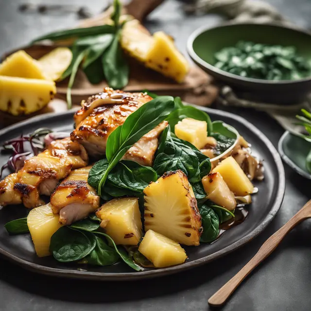 Foto de Pineapple Chicken with Ginger and Spinach