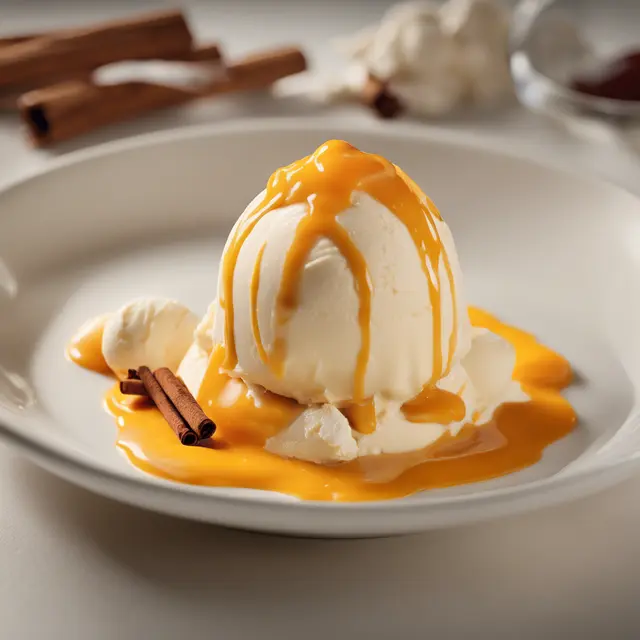 Foto de Vanilla and Cinnamon Gelato with Orange Sauce