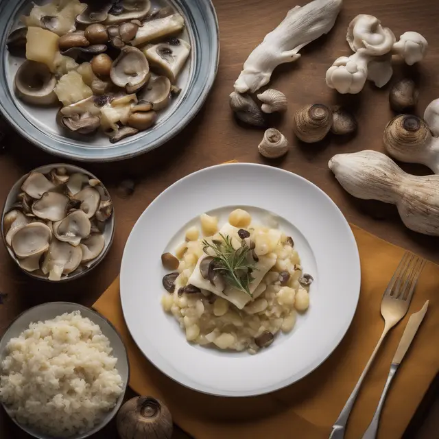 Foto de Dried Cod with Mushrooms (Bacalhau com cogumelos secos)