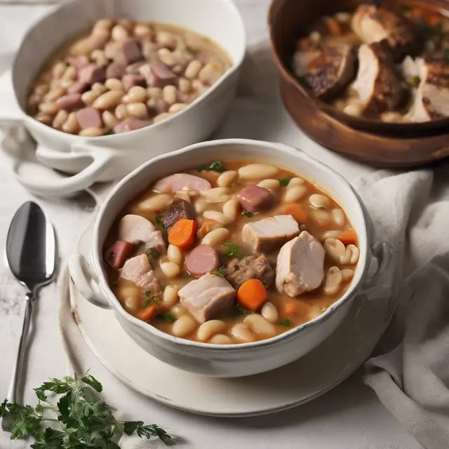 Foto de Chicken and Sausage Stew with White Beans