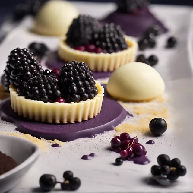 Foto de Creamy Sorbet Tart with Black Currant and Rum