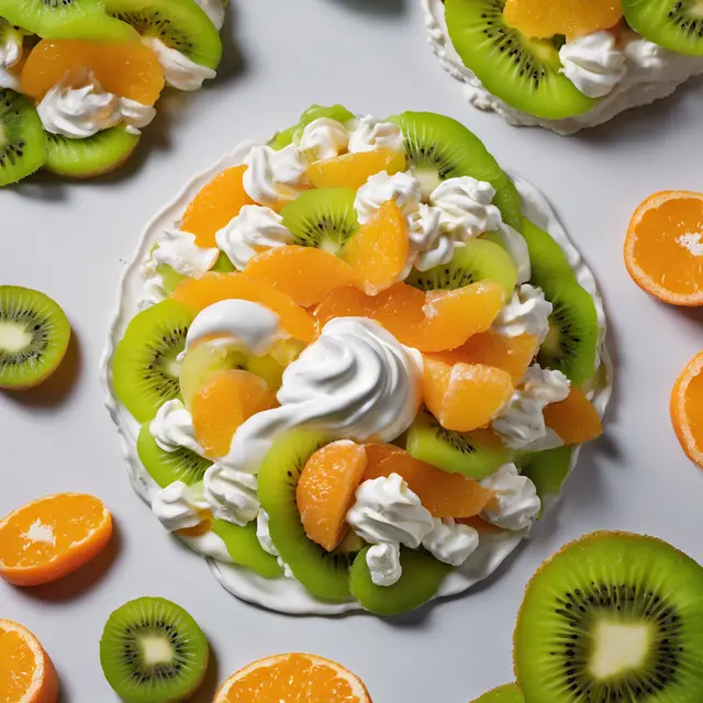 Foto de Kiwi, Tangerine, and Whipped Cream Salad