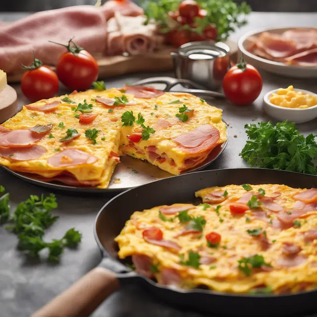 Foto de Cheese and Ham Omelette with Tomato