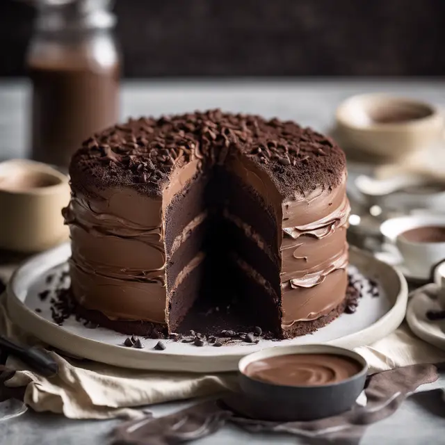 Foto de Mocha Layer Cake with Chocolate Filling