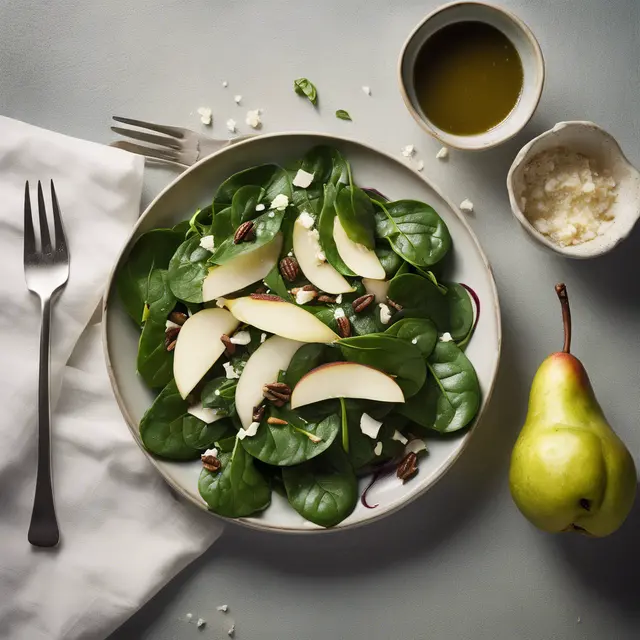 Foto de Spinach and Pear Salad with Balsamic Vinaigrette