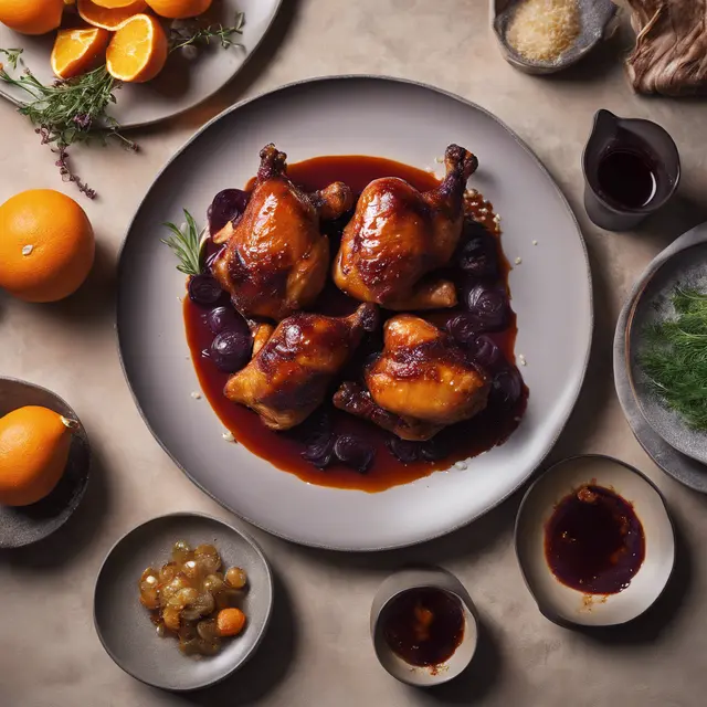 Foto de Orange and Damson Chicken with Glaze