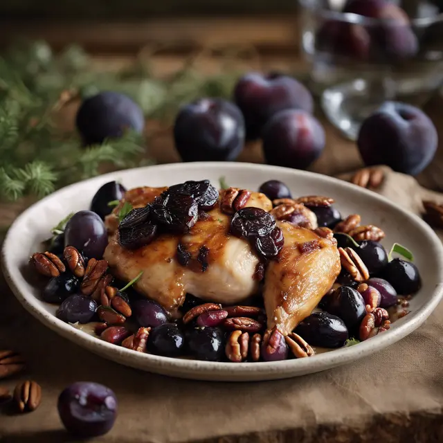 Foto de Chicken with Pecans and Black Plums