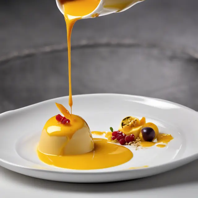 Foto de Ginger Mousse with Passion Fruit Sauce