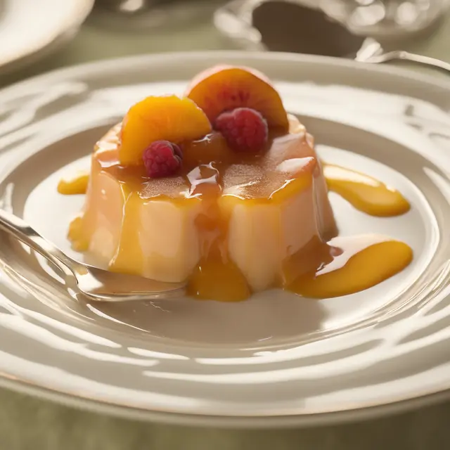 Foto de Peach Pudding with Fruits