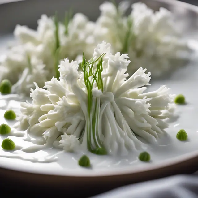 Foto de Chive Blossom with White Sauce