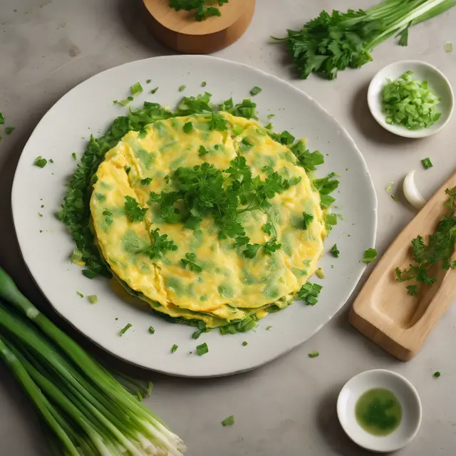 Foto de Green Onion and Parsley Omelette