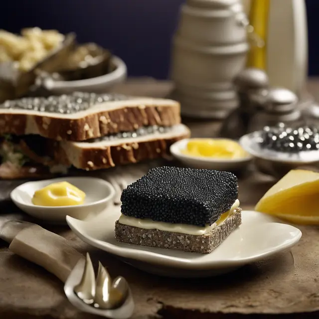 Foto de Caviar and Sardine Sandwich