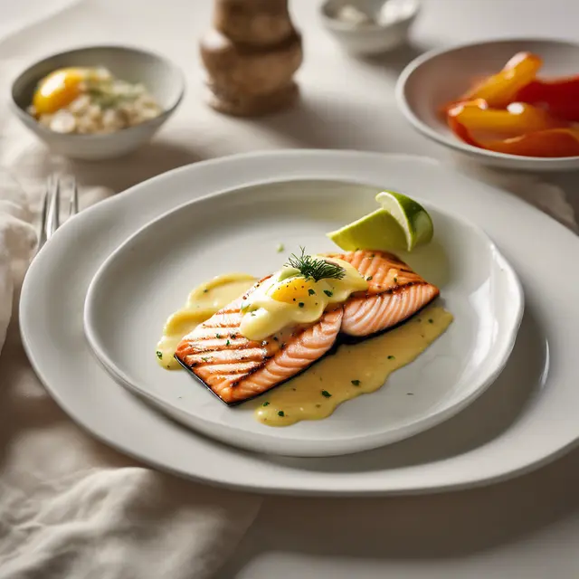 Foto de Grilled Salmon with Egg Sauce