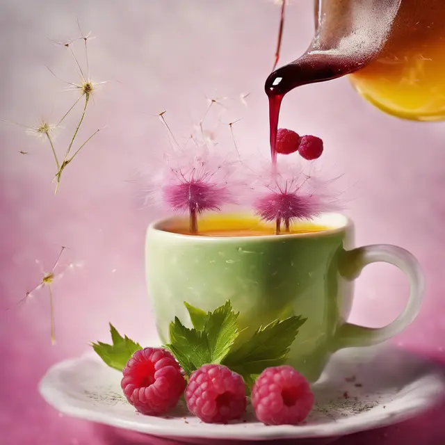 Foto de Warm Drink with Dandelion and Raspberry Syrup