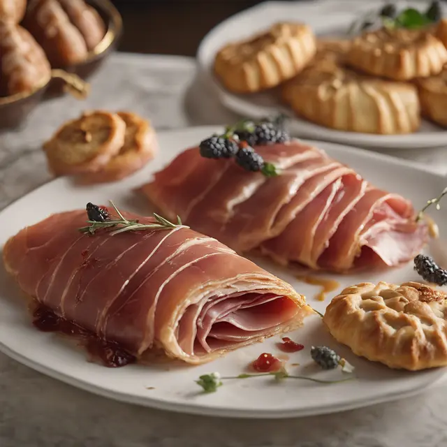 Foto de Baked Prosciutto with Sherry Glaze and Pastry Crust