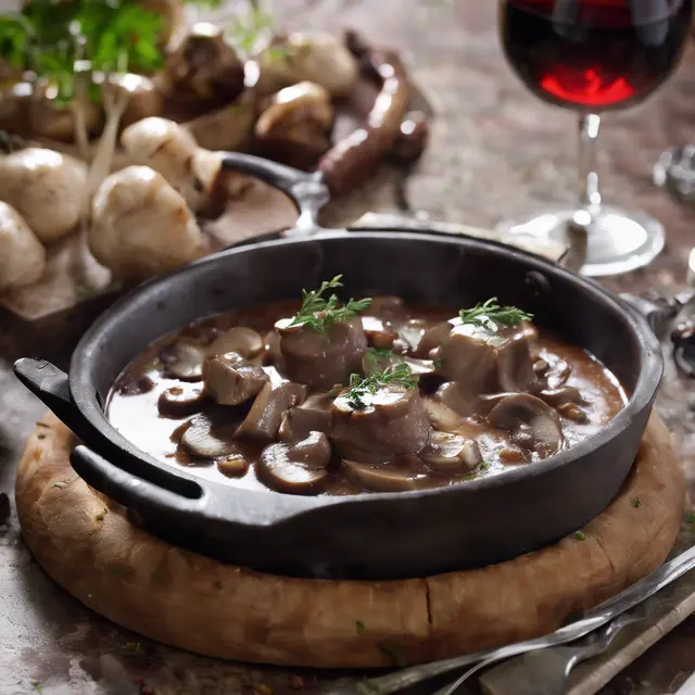 Foto de Vitelline with Wine and Mushroom Sauce