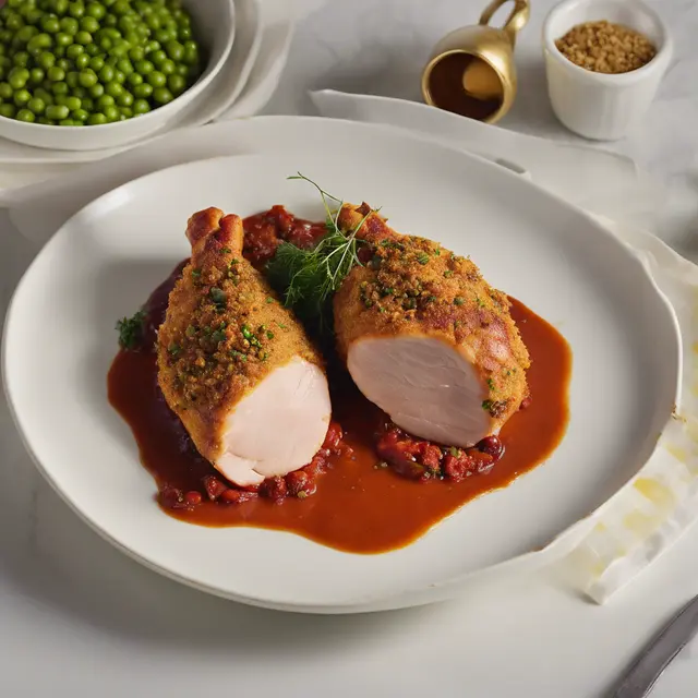 Foto de Stuffed Chicken with Pea and Linguiça