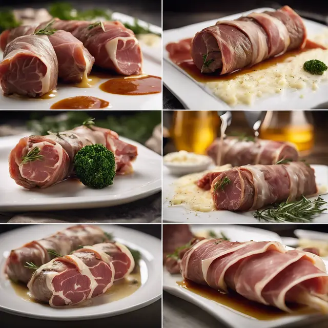 Foto de Stuffed Beef Rolls with Prosciutto and Cheese, Baked