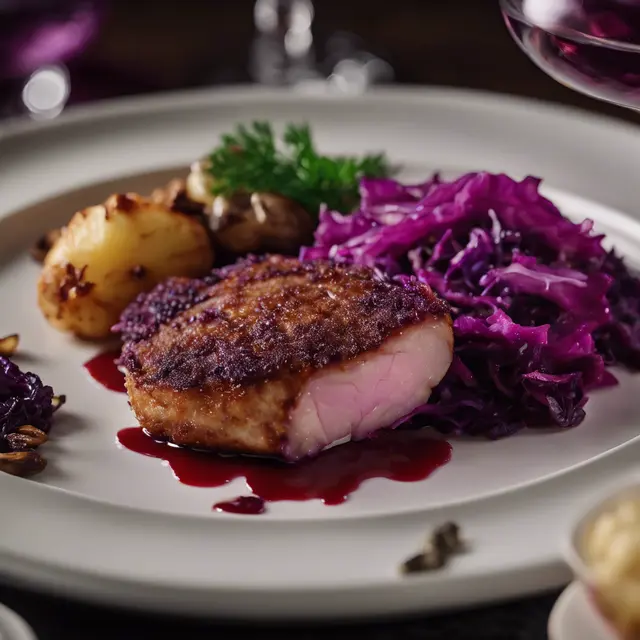 Foto de Pork Cutlet with Red Cabbage