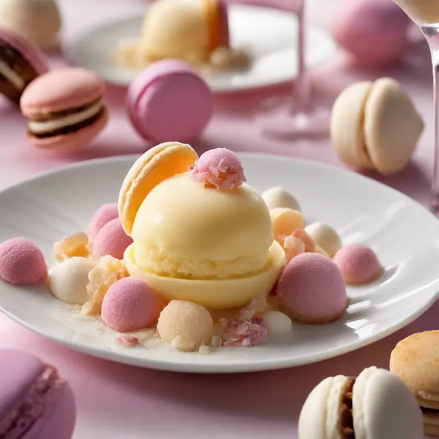 Foto de Champagne Fruit Sorbet with Macaroon Biscuits