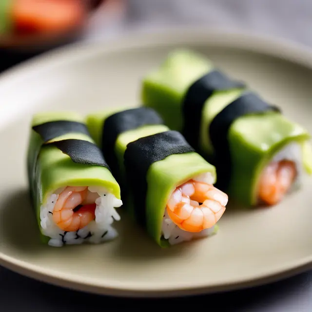 Foto de Shrimp and Avocado Sushi