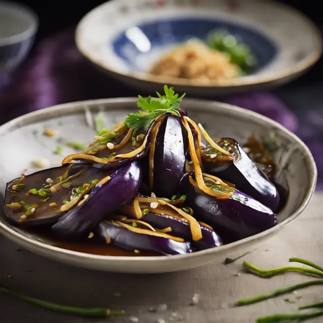 Foto de Smoked Eggplant with Ginger in Chinese Style