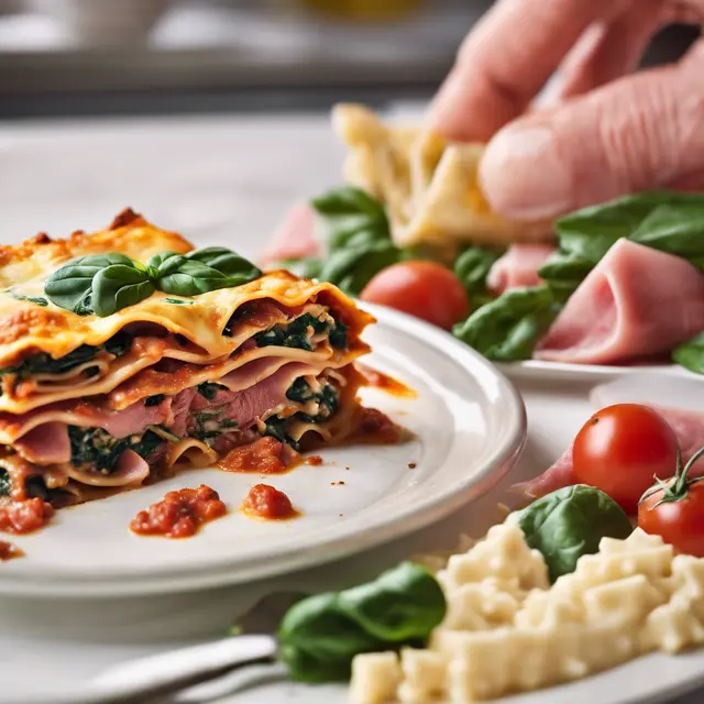 Foto de Stuffed Lasagna with Beef, Spinach, and Ham