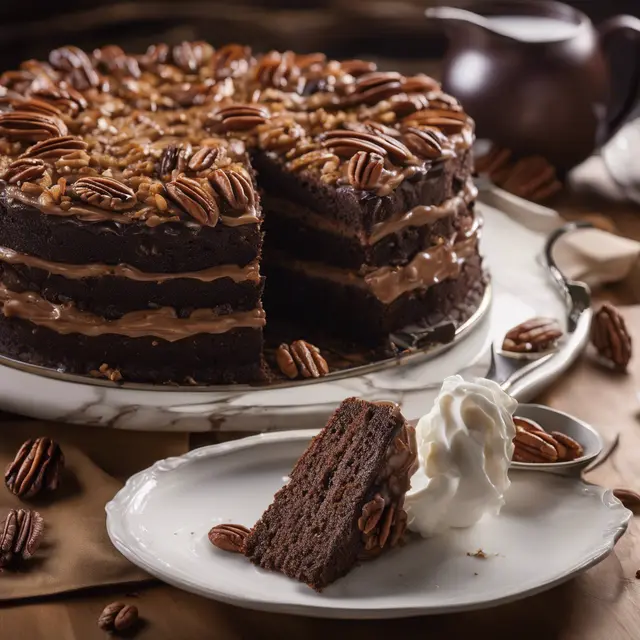 Foto de Chocolate Pecan Cake with Cecilia's Twist