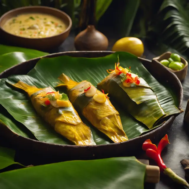 Foto de Fish Moqueca in Banana Leaves