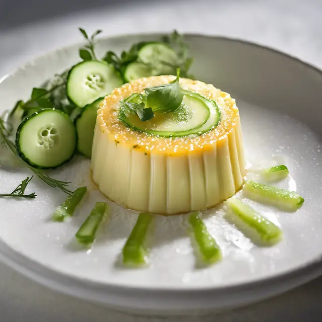 Foto de Ricotta Flan with Cucumber and Salt