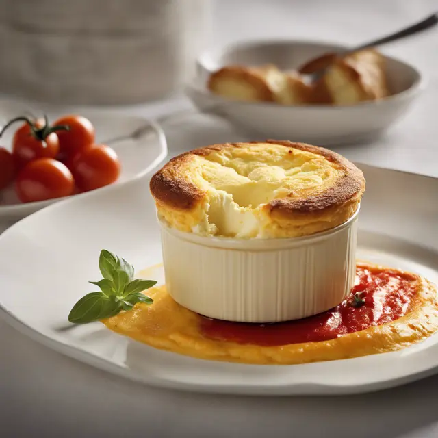 Foto de Cheese Soufflé with Condiments