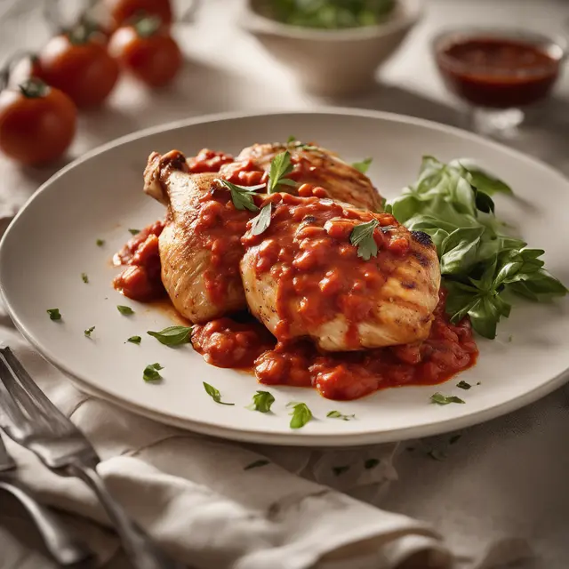 Foto de Grilled Chicken with Tomato Sauce