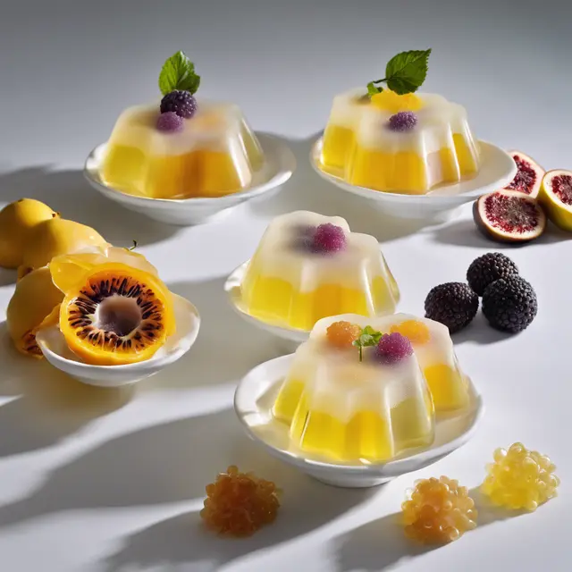 Foto de Fruit Gelatin Molds in White Wine