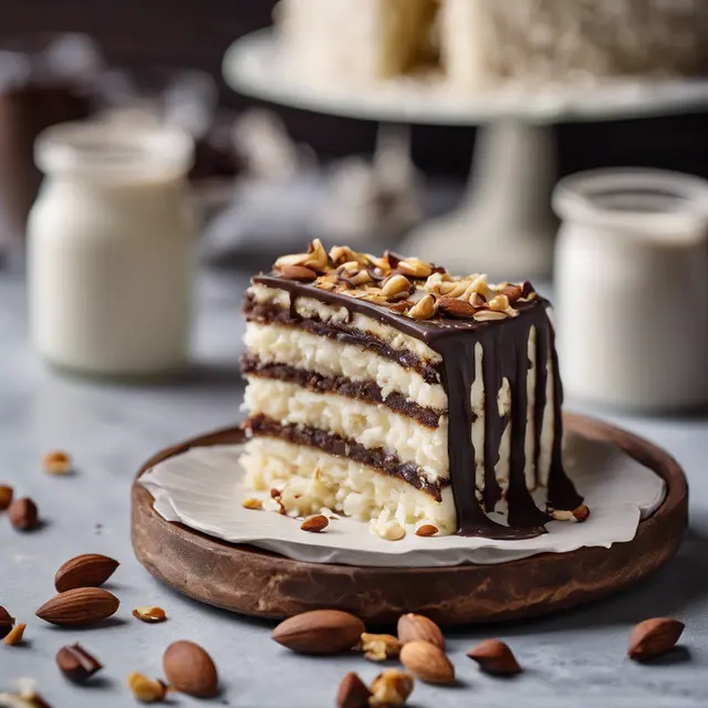 Foto de Coconut Cake with Nuts and Chocolate