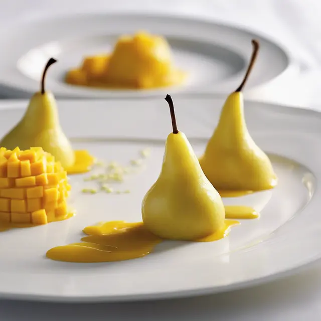 Foto de Pears with Mango Puree