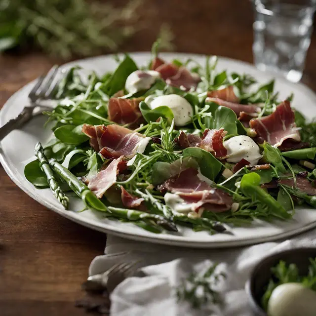 Foto de Leafy Greens Salad with Asparagus and Artichoke Hearts